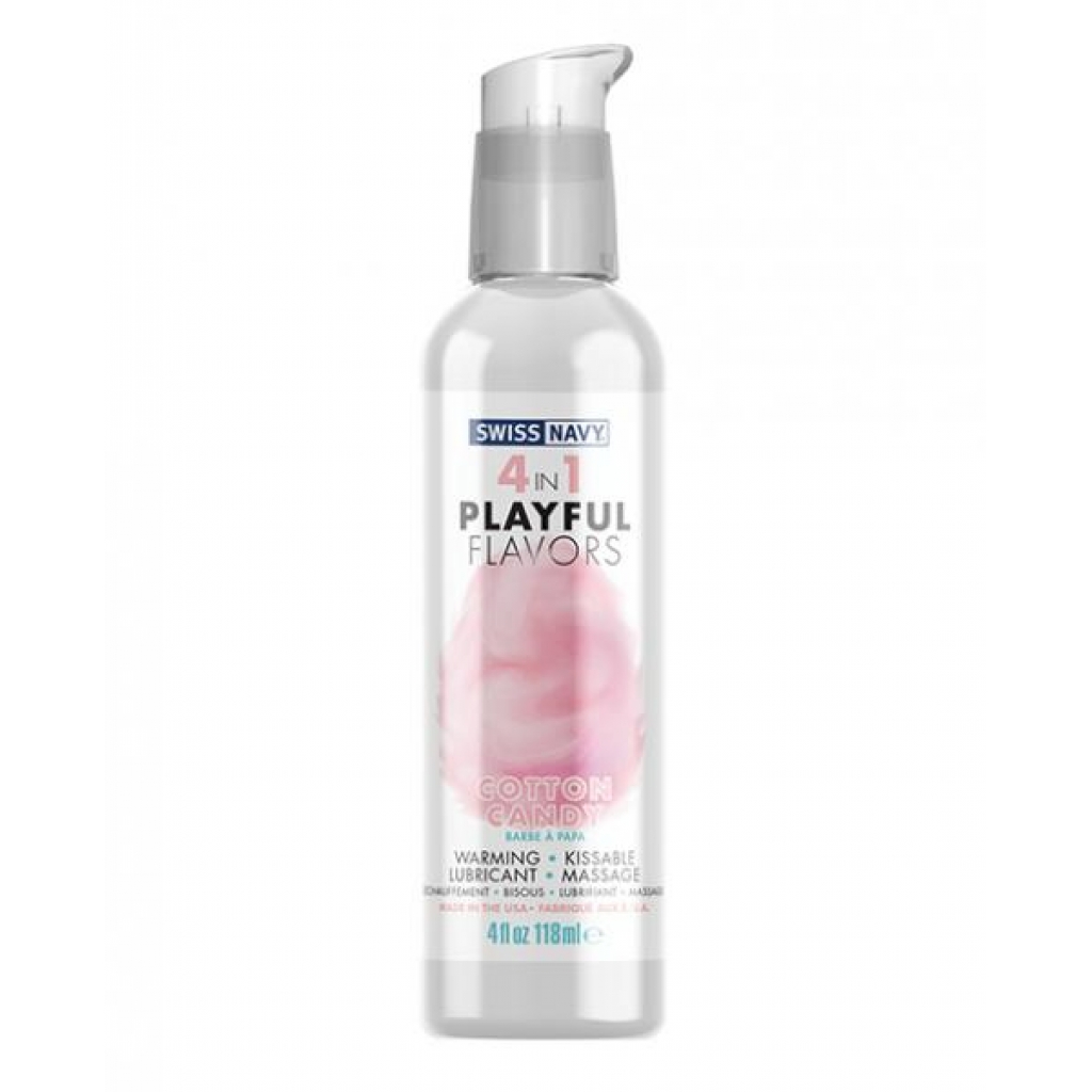 Swiss Navy 4 In 1 Playful Flavors Cotton Candy 4oz - Lickable Body