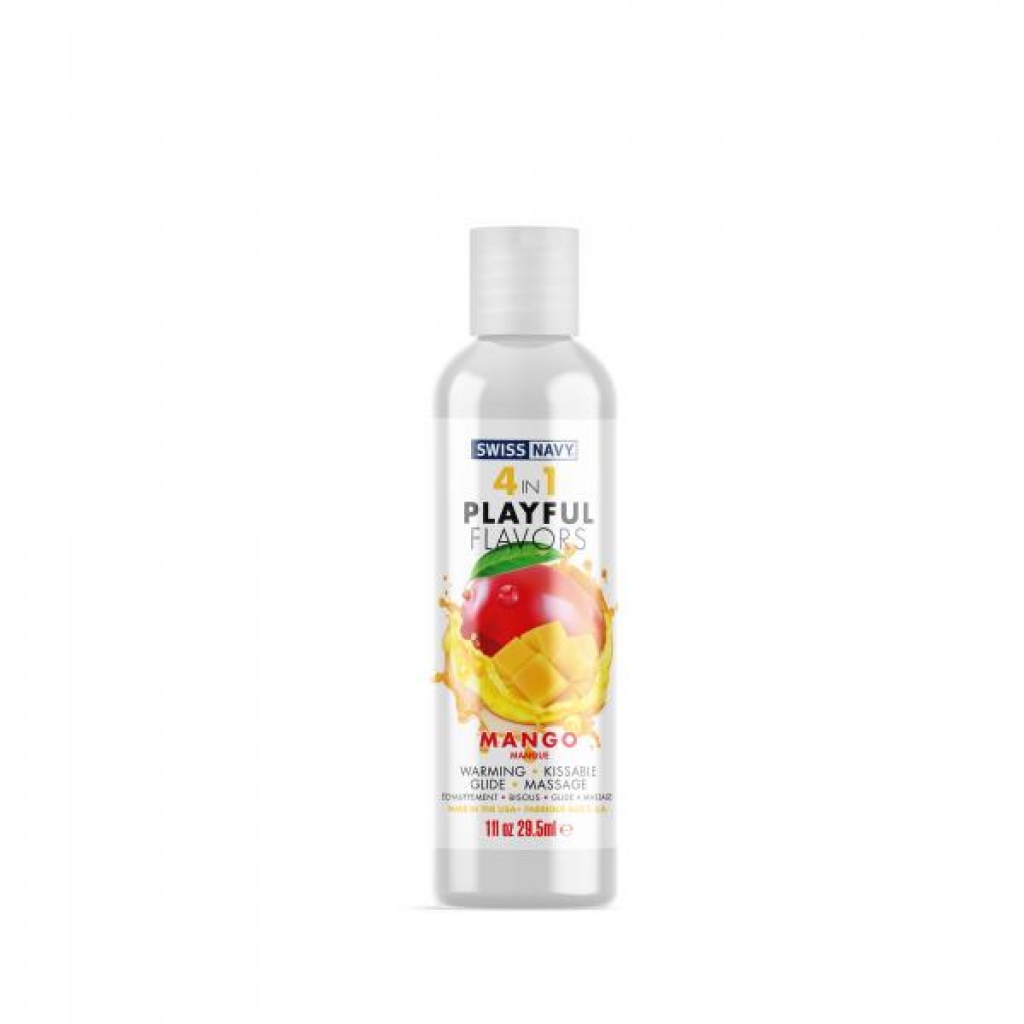 Swiss Navy 4 In 1 Playful Flavors Mango 1 Oz - Lubricants