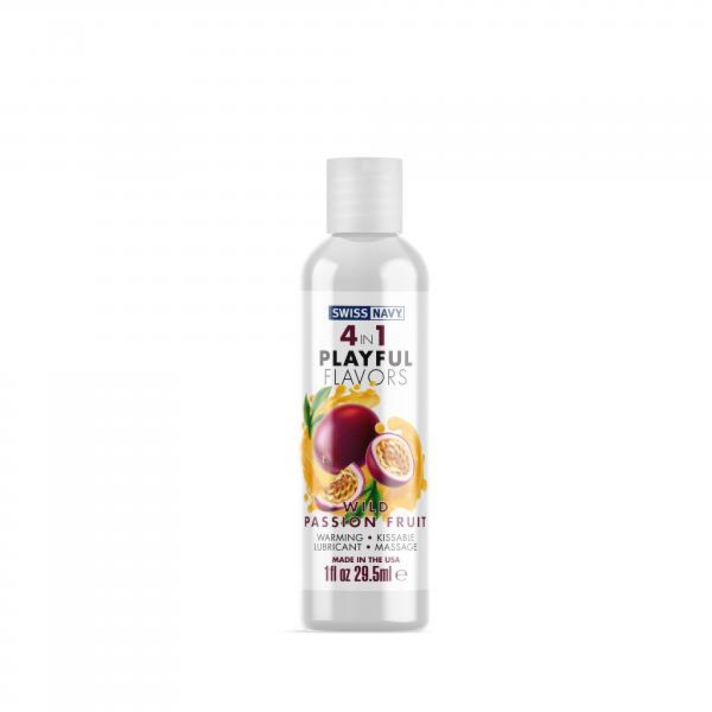 Swiss Navy 4 In 1 Playful Flavors Wild Passion Fruit 1oz - Lubricants