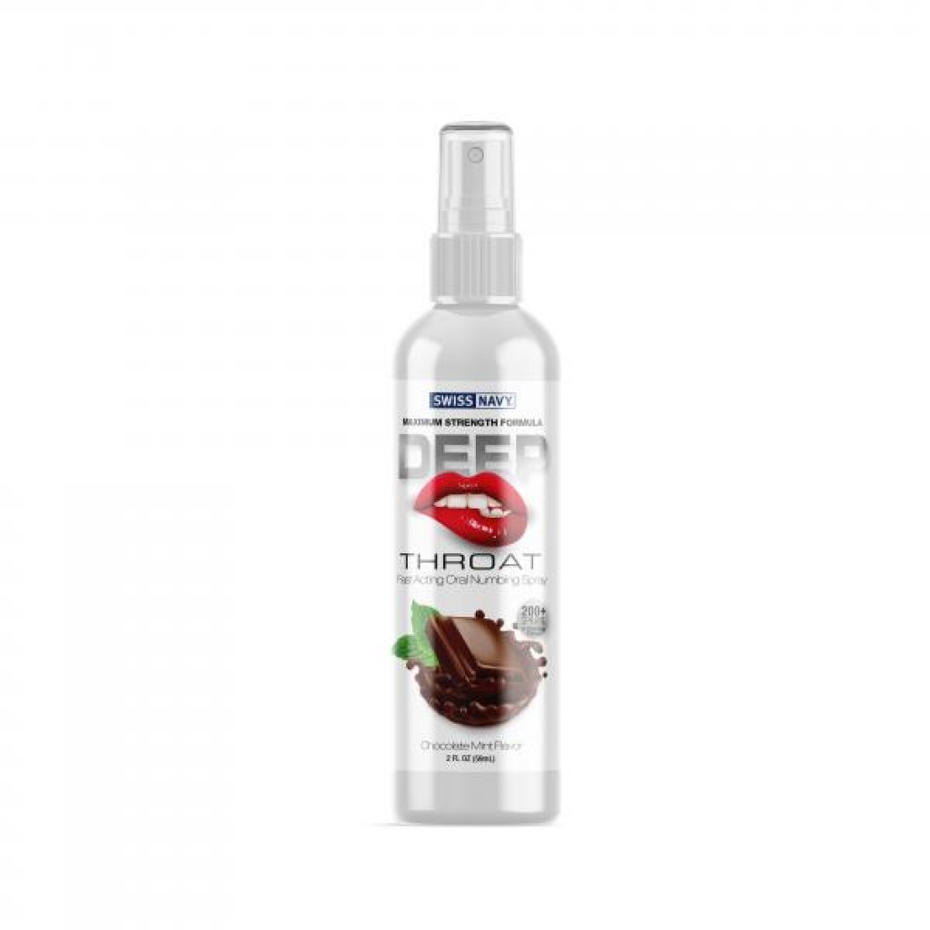 Swiss Navy Deep Throat Spray Chocolate Mint 2 Oz - Oral Sex