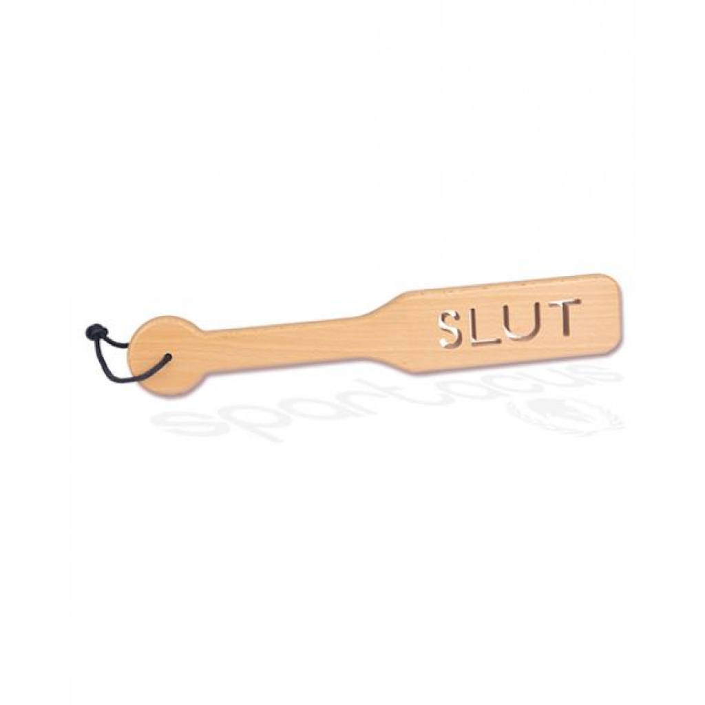 32cm Zelkova Wood Paddle W/ Impression Slut - Paddles