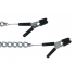 Endurance Jumper Cable Nipple Clamps With Link Chain Silver - Nipple Clamps