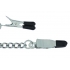 Endurance Tapered Tip Nipple Clamps With Link Chain Silver - Nipple Clamps