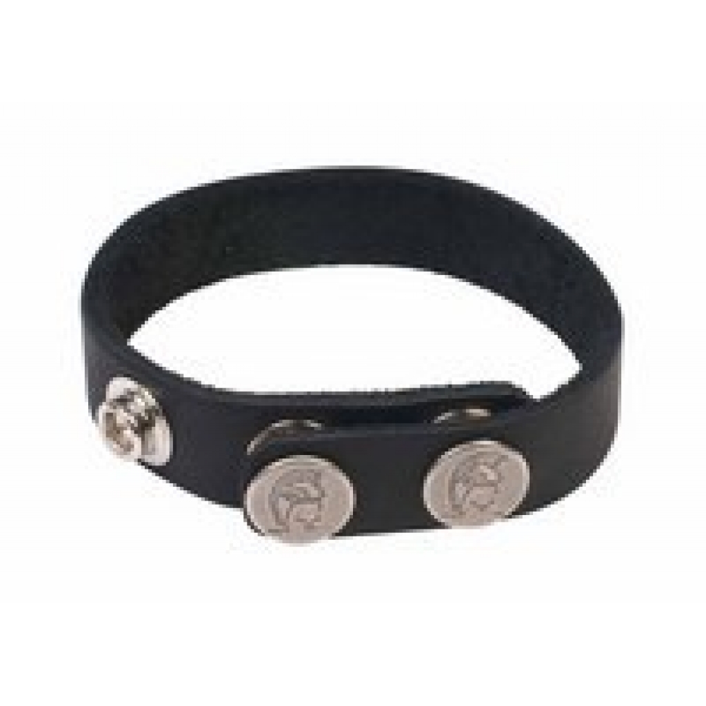 Spartacus Leather Cock Ring Nickel Free Snaps - Mens Cock & Ball Gear