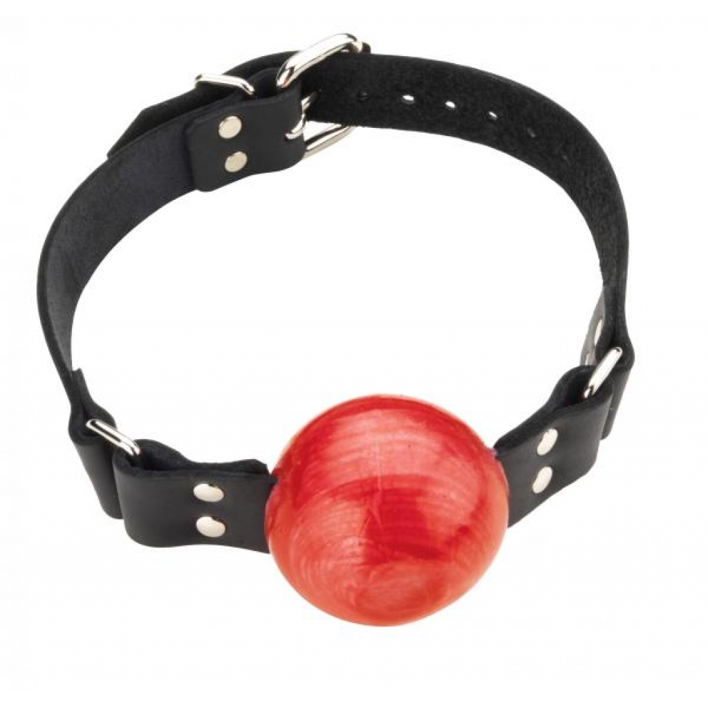 Large Ball Gag With Buckle 2 Inch - Red - Ball Gags
