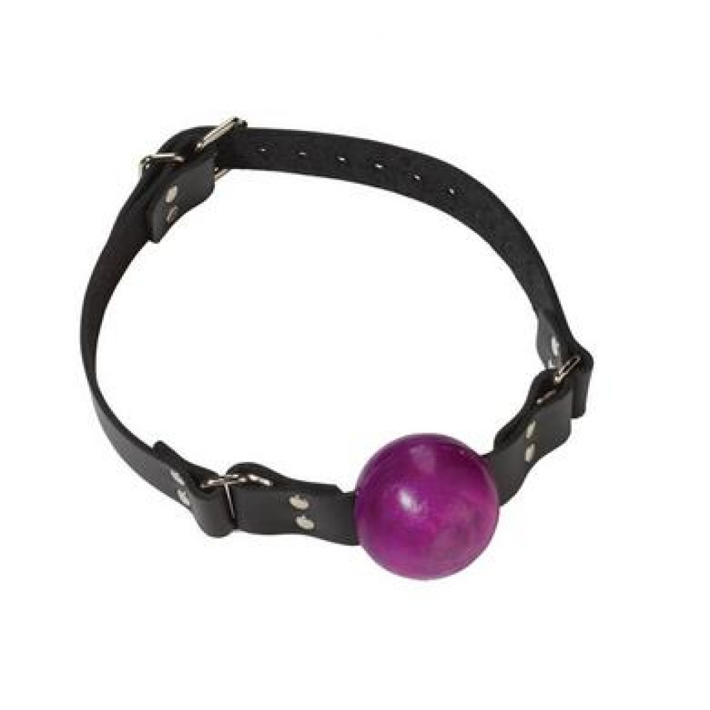 Small Ball Gag With Buckle 1.5 Inch Purple - Ball Gags