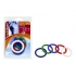 Rainbow Rubber C Ring 5 Pack - 1.25 Inch - Classic Penis Rings