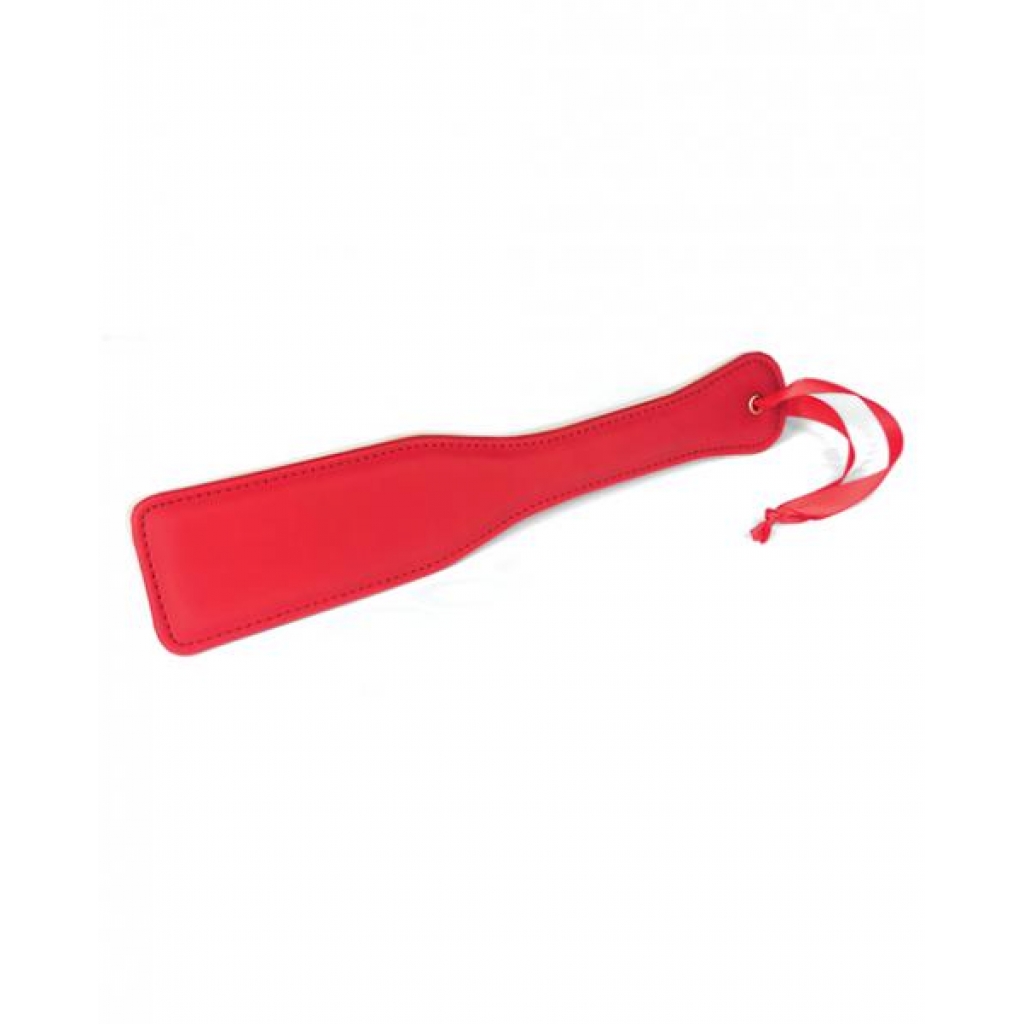 Plush Lined Red Pu Paddle - Paddles