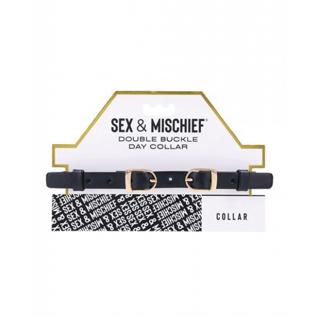 Sex & Mischief Double Buckle Day Collar - Collars & Leashes
