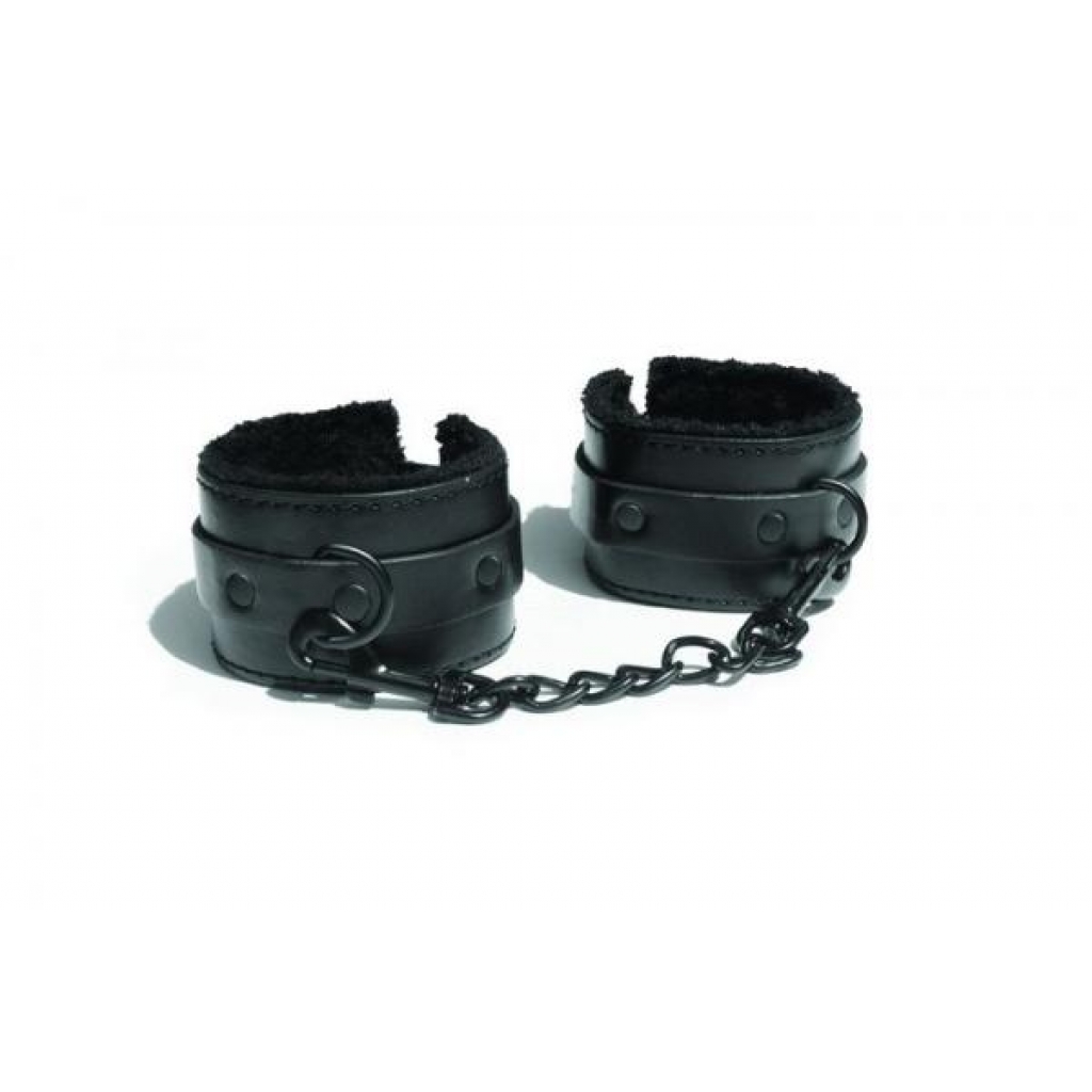 Sex and Mischief Shadow Fur Handcuffs - Handcuffs