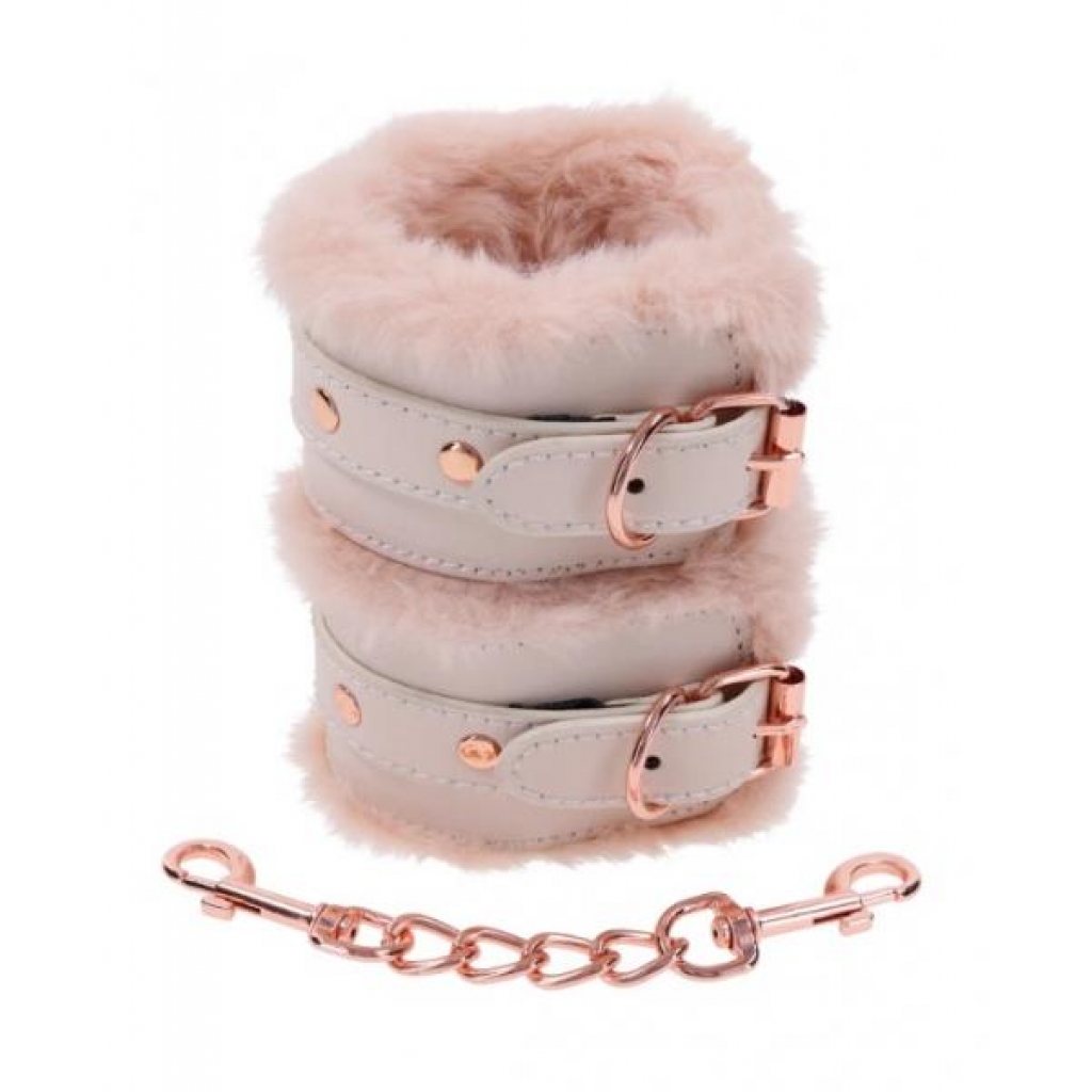 Peaches N Creame Fur Handcuffs - Handcuffs