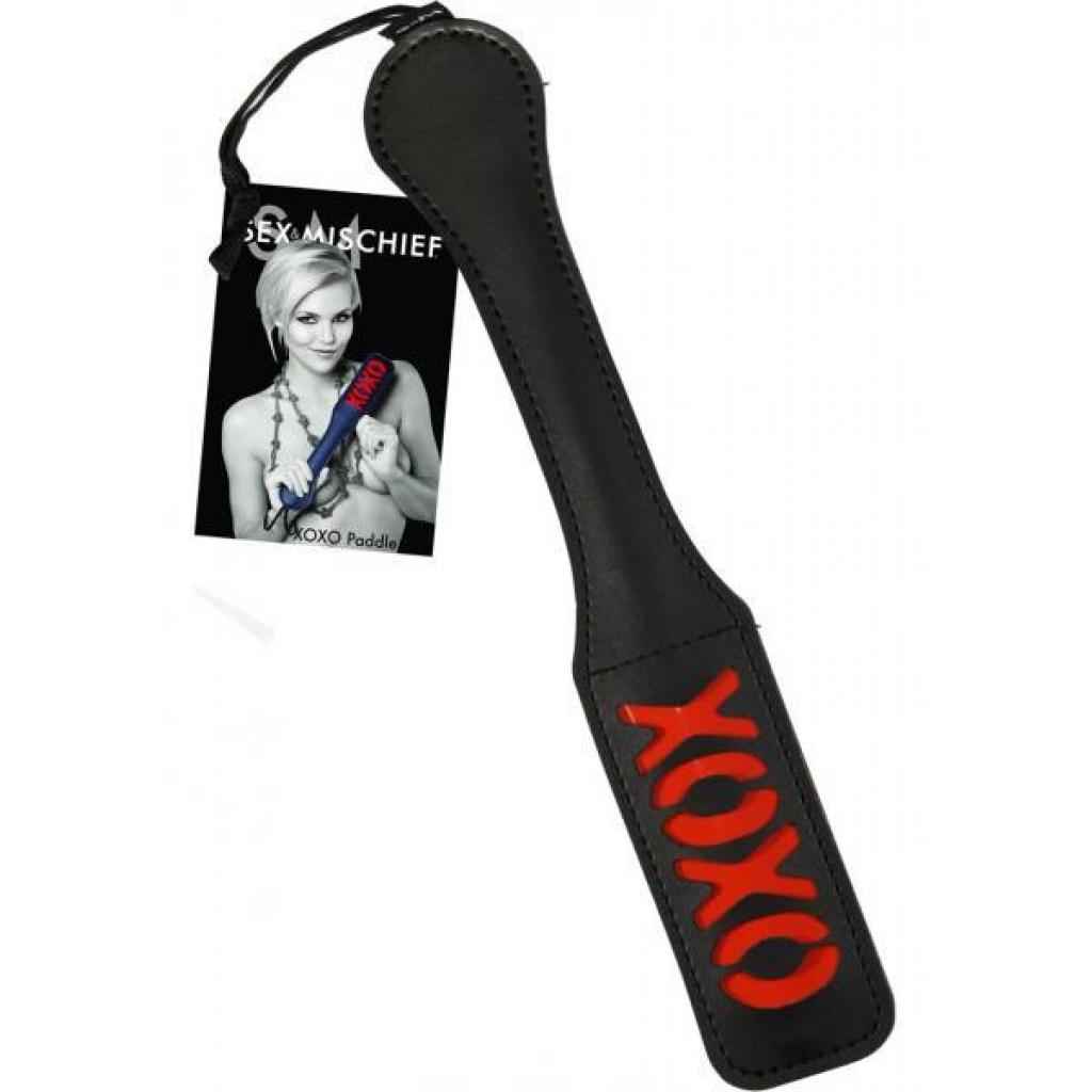 Sex And Mischief XOXO Paddle Black 12 Inches - Paddles