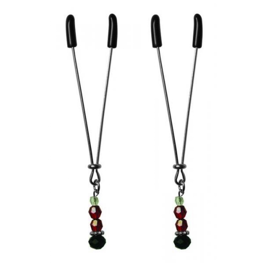 Nipple Clips Ruby Black Adjustable Clamps - Nipple Clamps