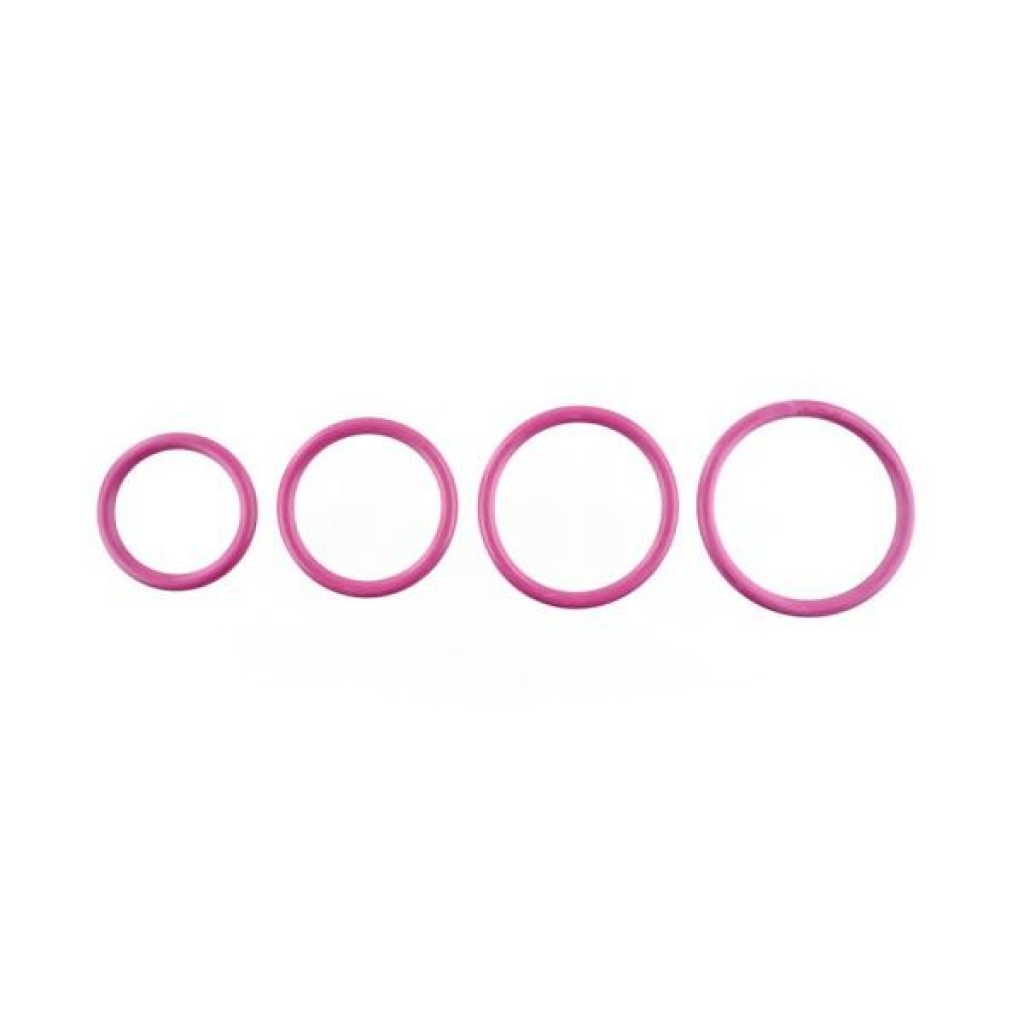 Plum O-ring 4pk - Cock Ring Trios