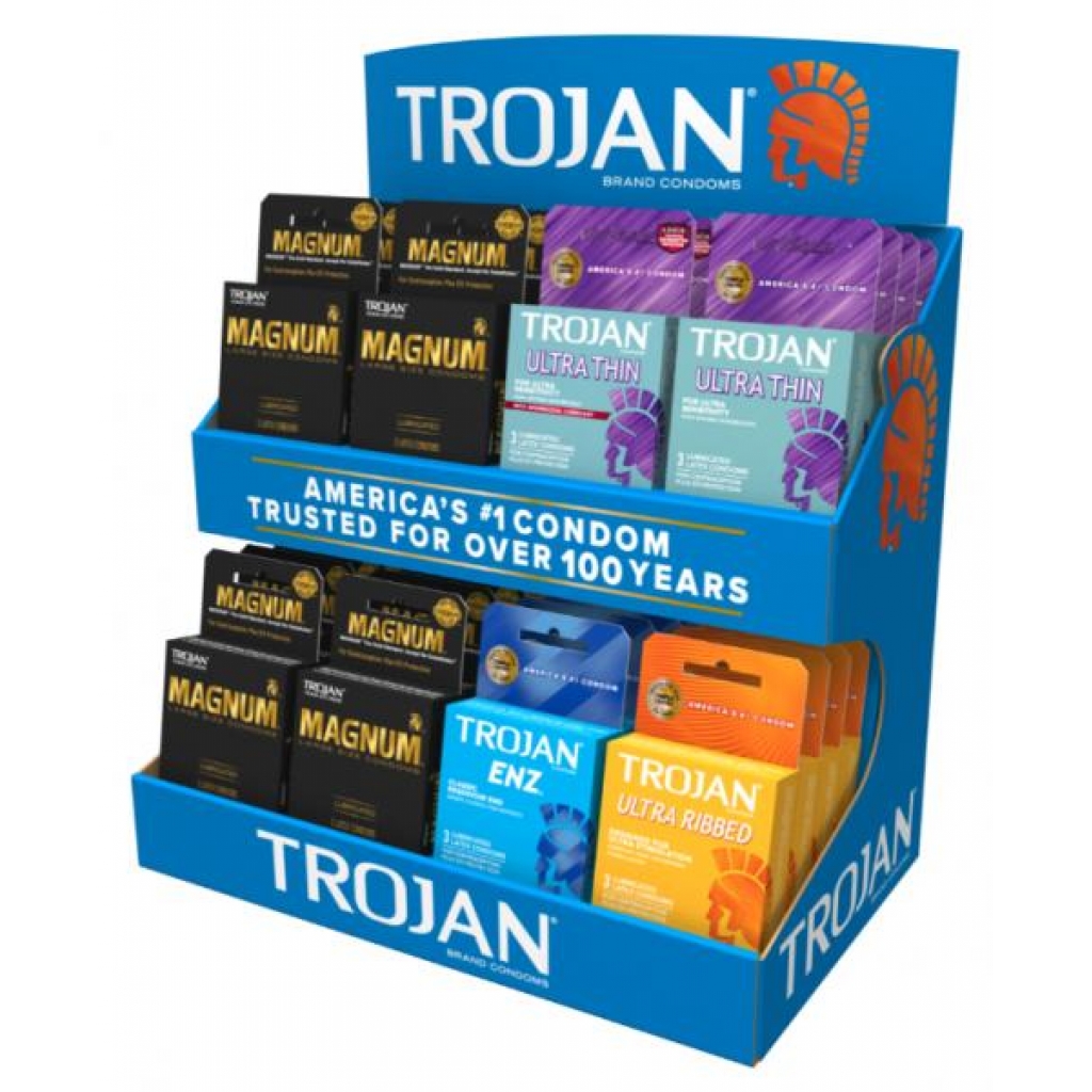 Trojan Counter Unit Display - 32 Ct Fishbowl