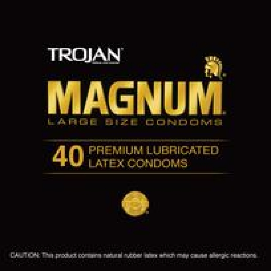 Trojan Magnum Latex Condoms 40 Pieces Canister - Condoms