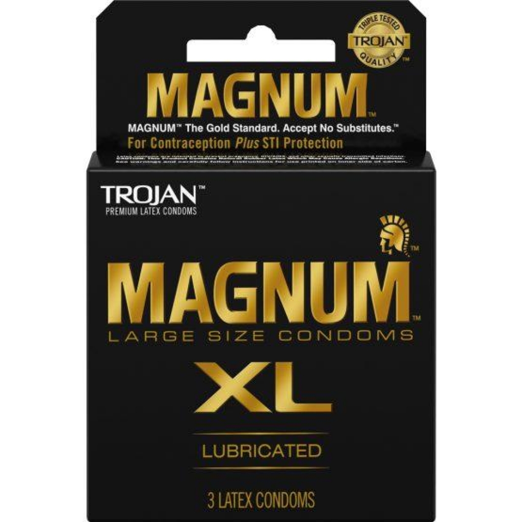 Trojan Magnum XL 3 Pack Latex Condoms - Condoms