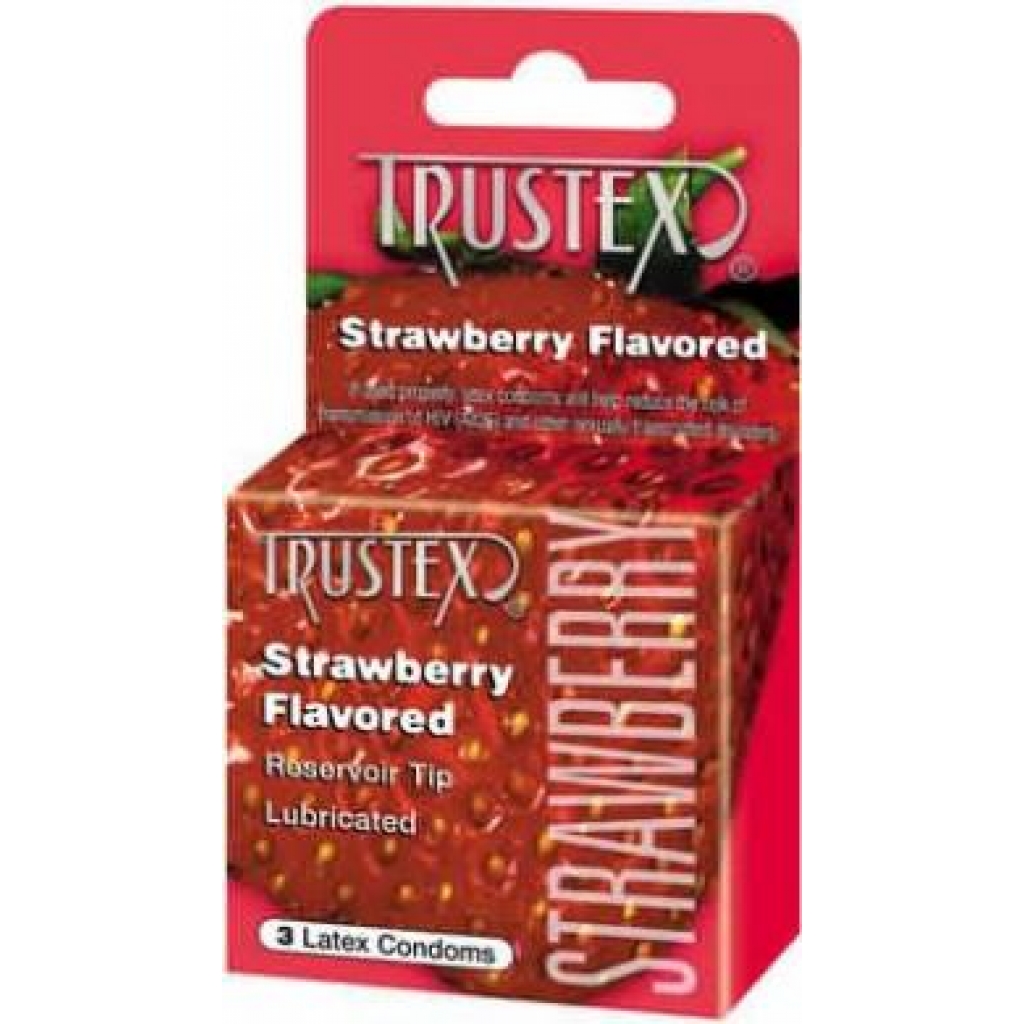 Strawberry Flavored Condom 3 pack - Condoms