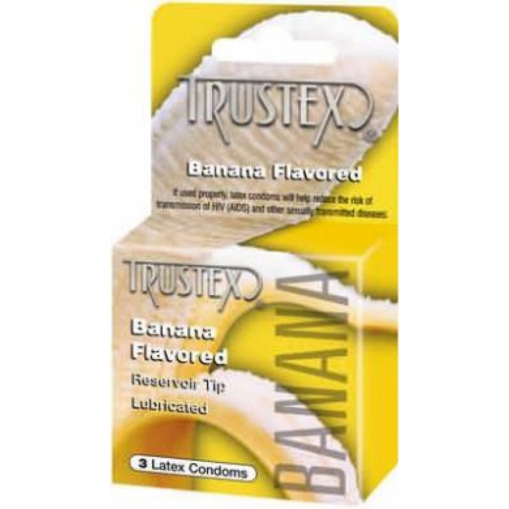 Trustex Flavored Condoms - Banana 3 Pack