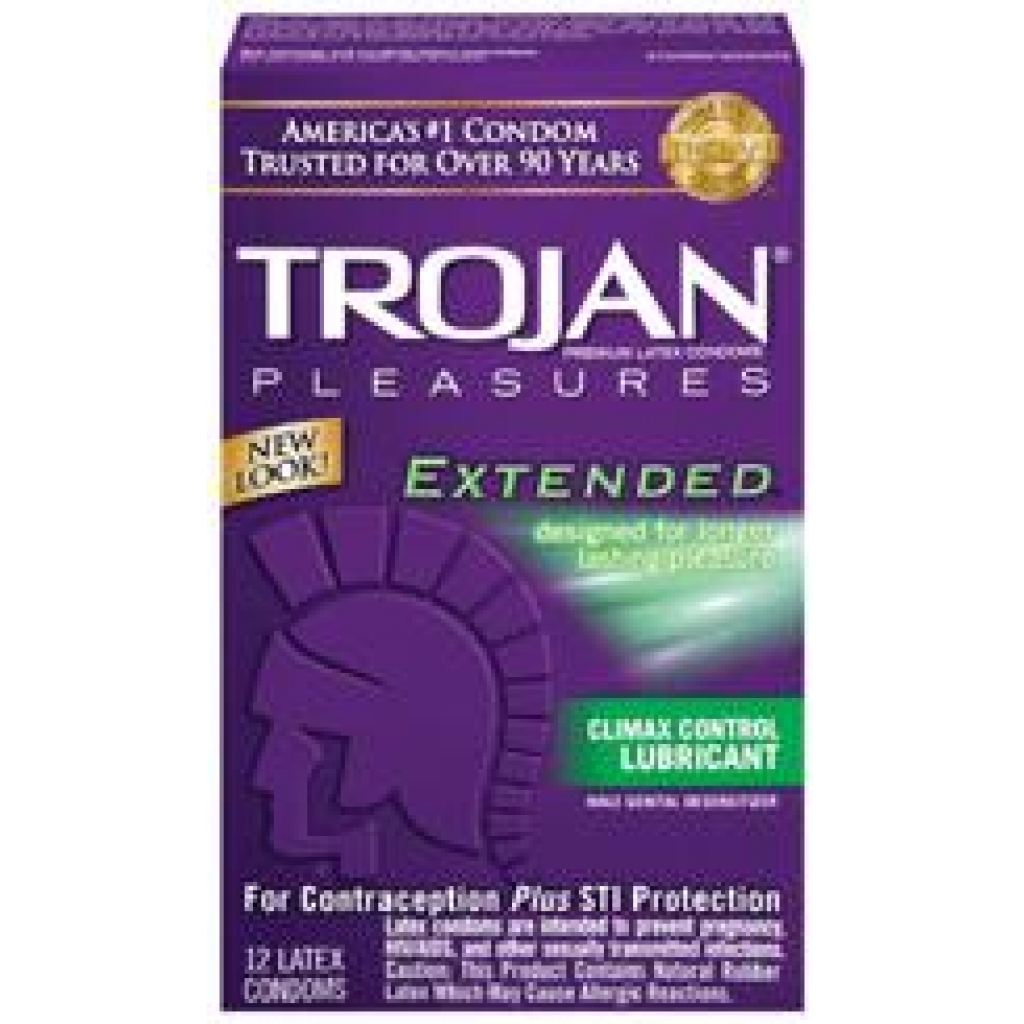 Trojan Extended Pleasure 12Pk - Condoms