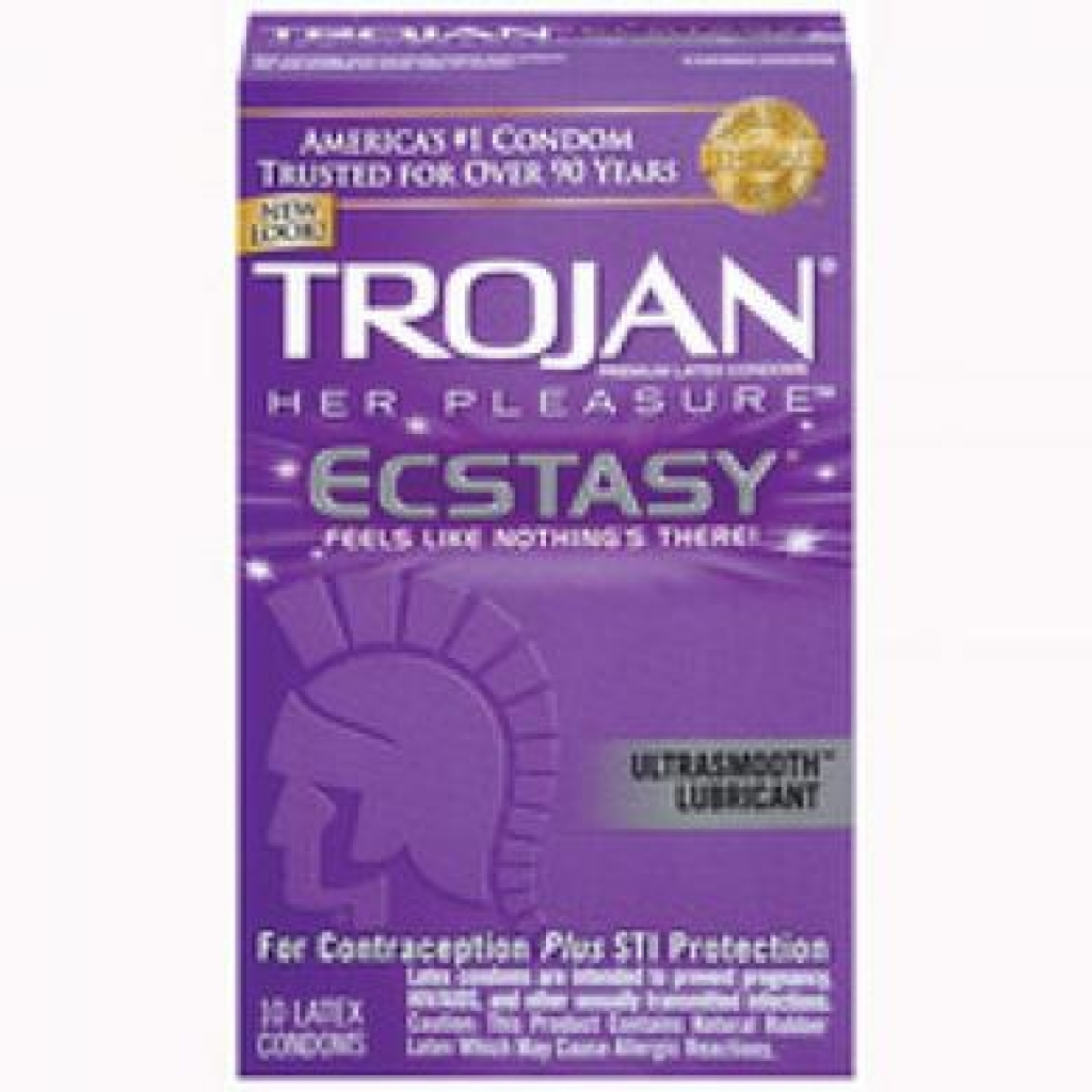 Trojan Her Pleasure Ecstasy 10 Pack - Condoms