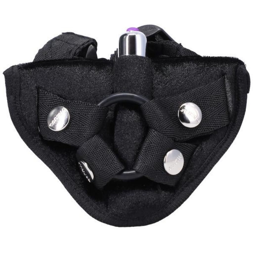 Velvet Vibrating Harness - Onyx