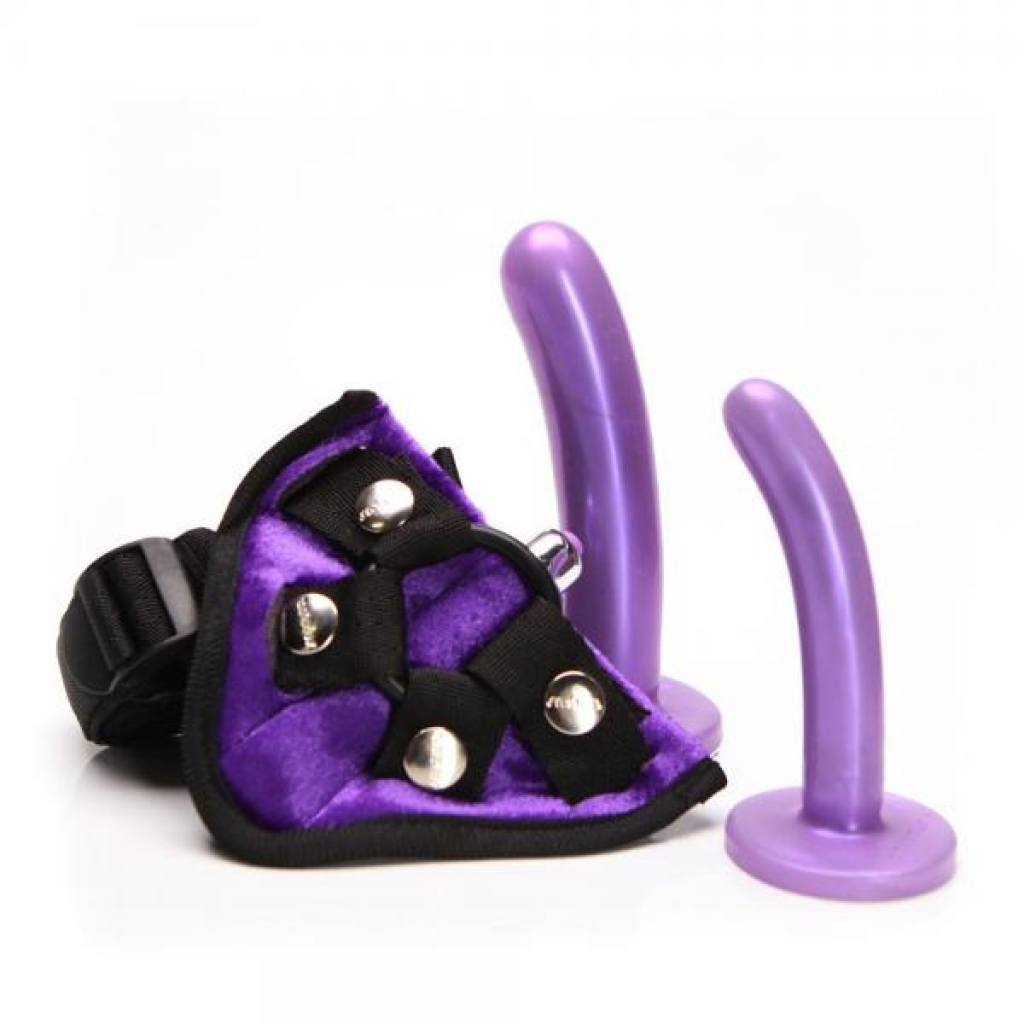 Bend Over Beginner Harness Kit Purple - Harness & Dong Sets