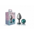 Cheeky Charms Round Teal Medium Gunmetal Butt Plug - Anal Plugs