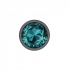 Cheeky Charms Round Teal Large Gunmetal Butt Plug - Anal Plugs