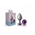 Cheeky Charms Round Purple Medium Gunmetal Butt Plug - Anal Plugs