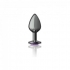 Cheeky Charms Round Purple Medium Gunmetal Butt Plug - Anal Plugs