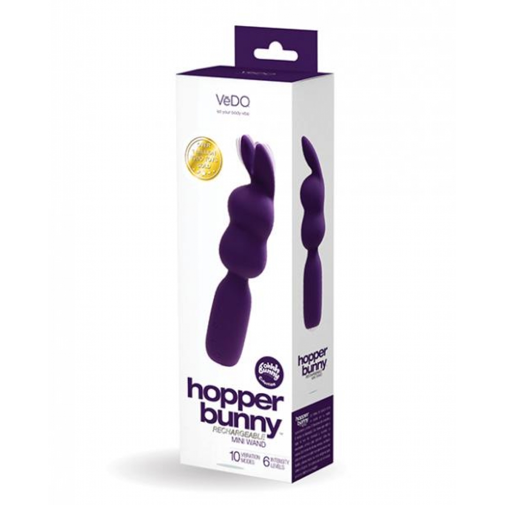 Vedo Hopper Rechargeable Mini Vibe Deep Purple - Palm Size Massagers