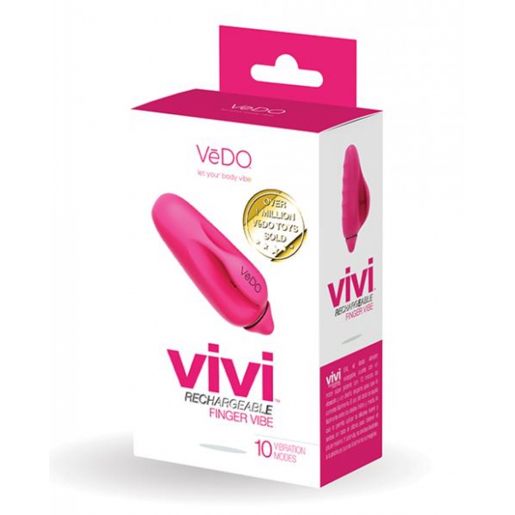 Vedo Vivi Rechargeable Finger Vibe Foxy Pink - Finger Vibrators
