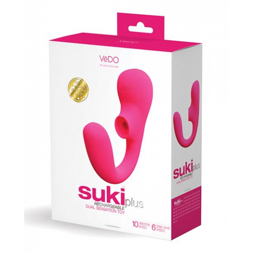 Vedo Suki Plus Dual Sonic Vibe Foxy Pink - G-Spot Vibrators Clit Stimulators