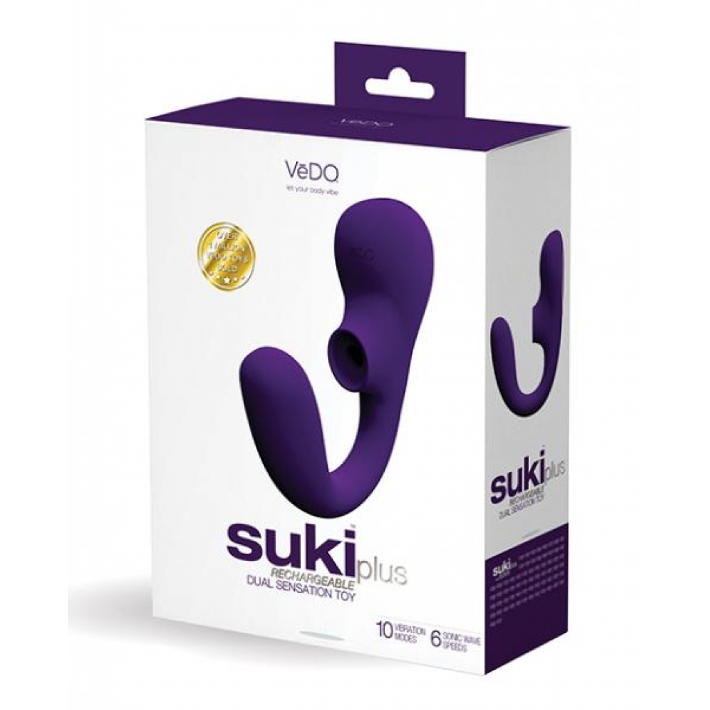 Vedo Suki Plus Dual Sonic Vibe Deep Purple - G-Spot Vibrators Clit Stimulators