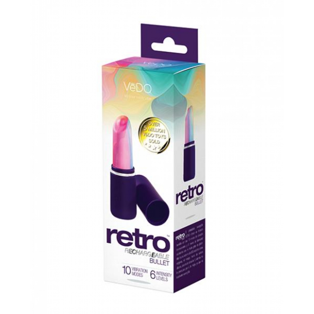 Vedo Retro Rechargeable Bullet Purple - Bullet Vibrators