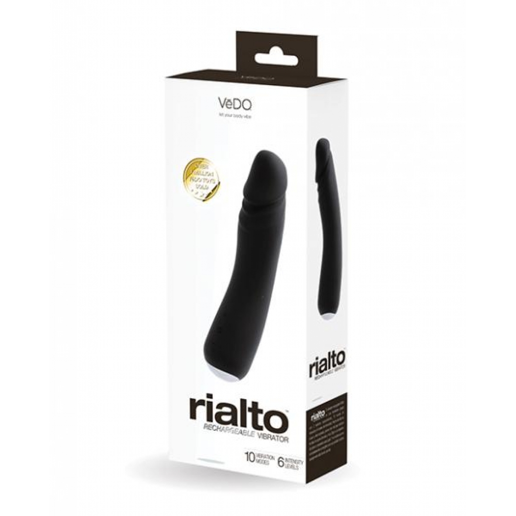 Vedo Rialto Rechargeable Vibe Pearl Black - Realistic