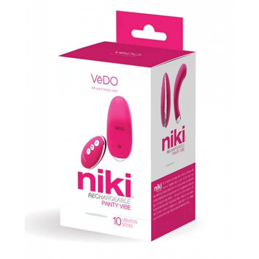 Vedo Niki Rechargeable Panty Vibe Foxy Pink - Vibrating Panties