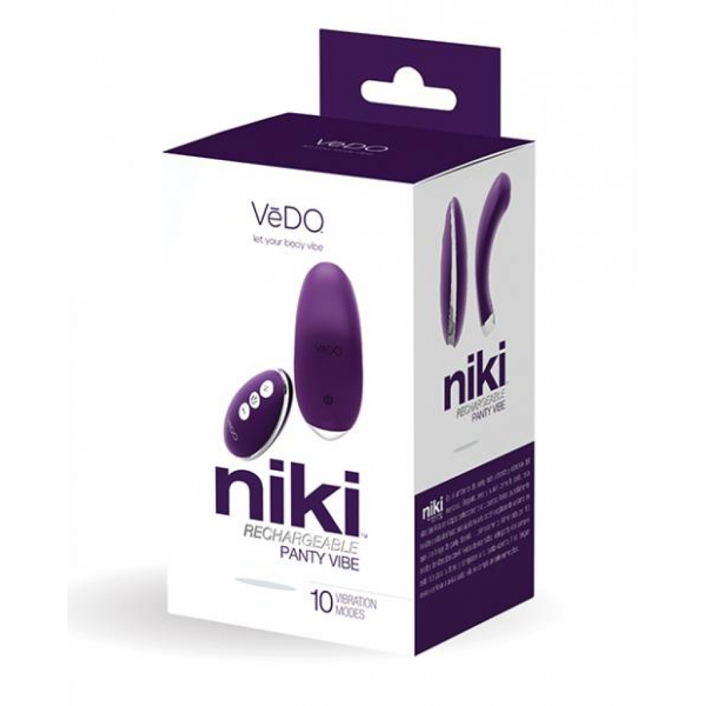 Vedo Niki Rechargeable Panty Vibe Deep Purple - Vibrating Panties