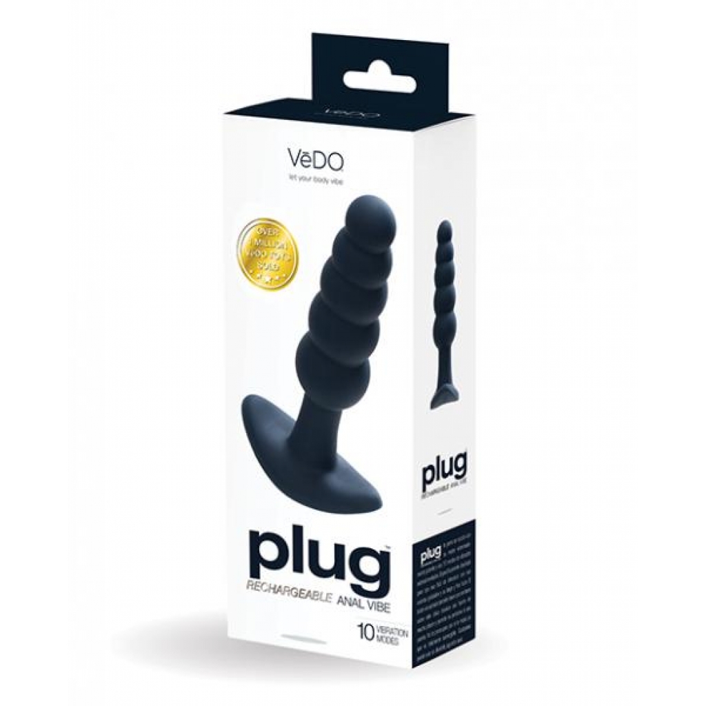 Vedo Plug Rechargeable Anal Plug Black Pearl - Anal Plugs