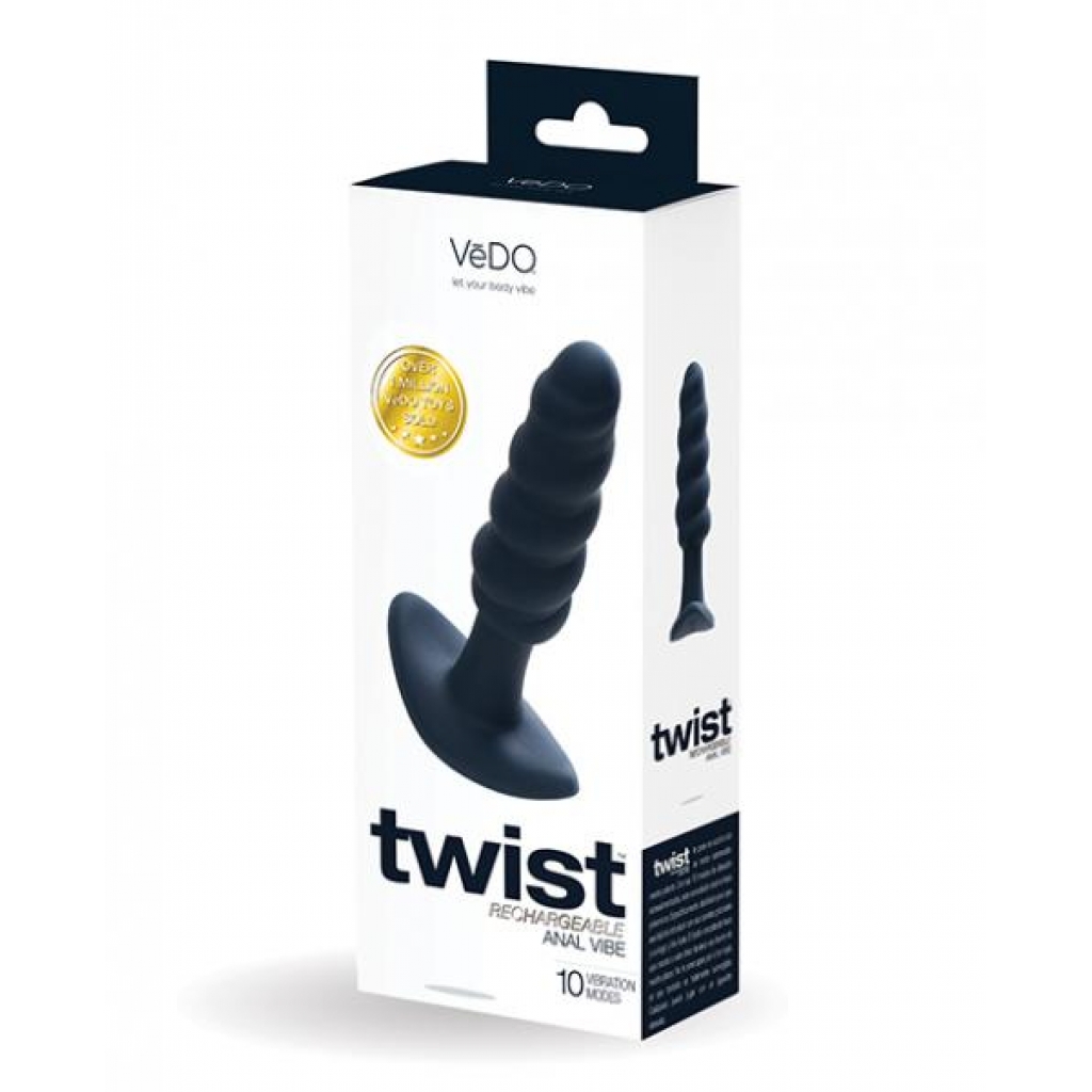 Vedo Twist Rechargeable Anal Plug Black Pearl - Anal Plugs