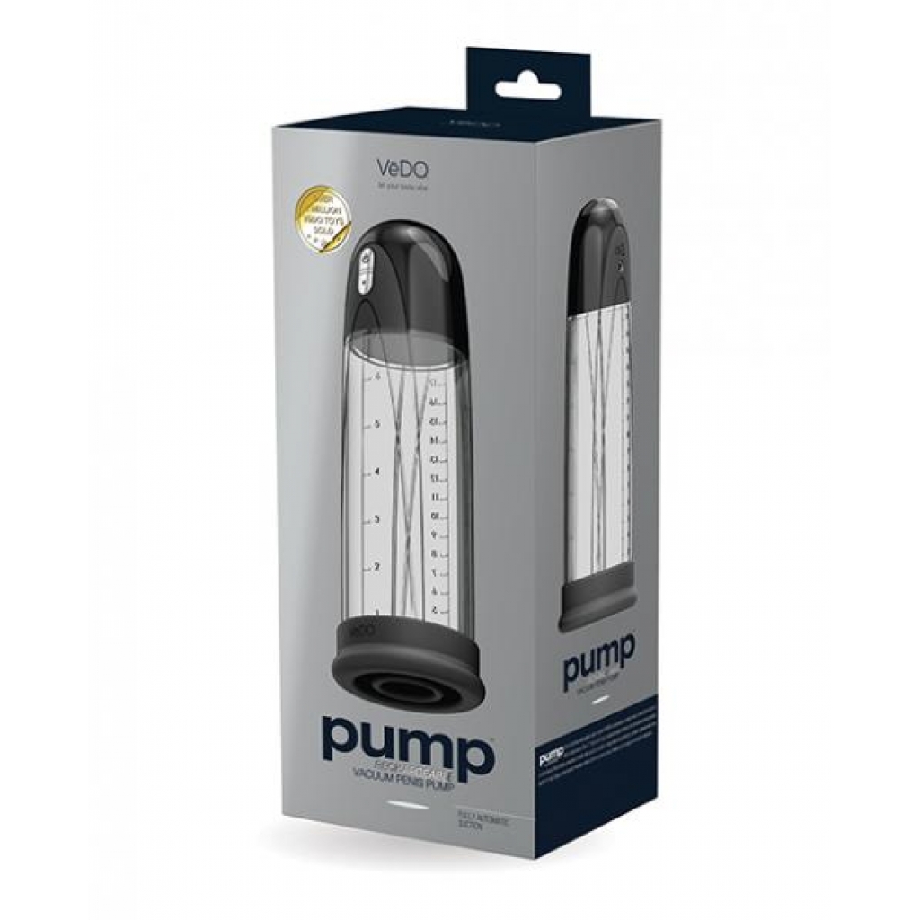 Vedo Pump Rechargeable Vacuum Penis Black - Penis Pumps