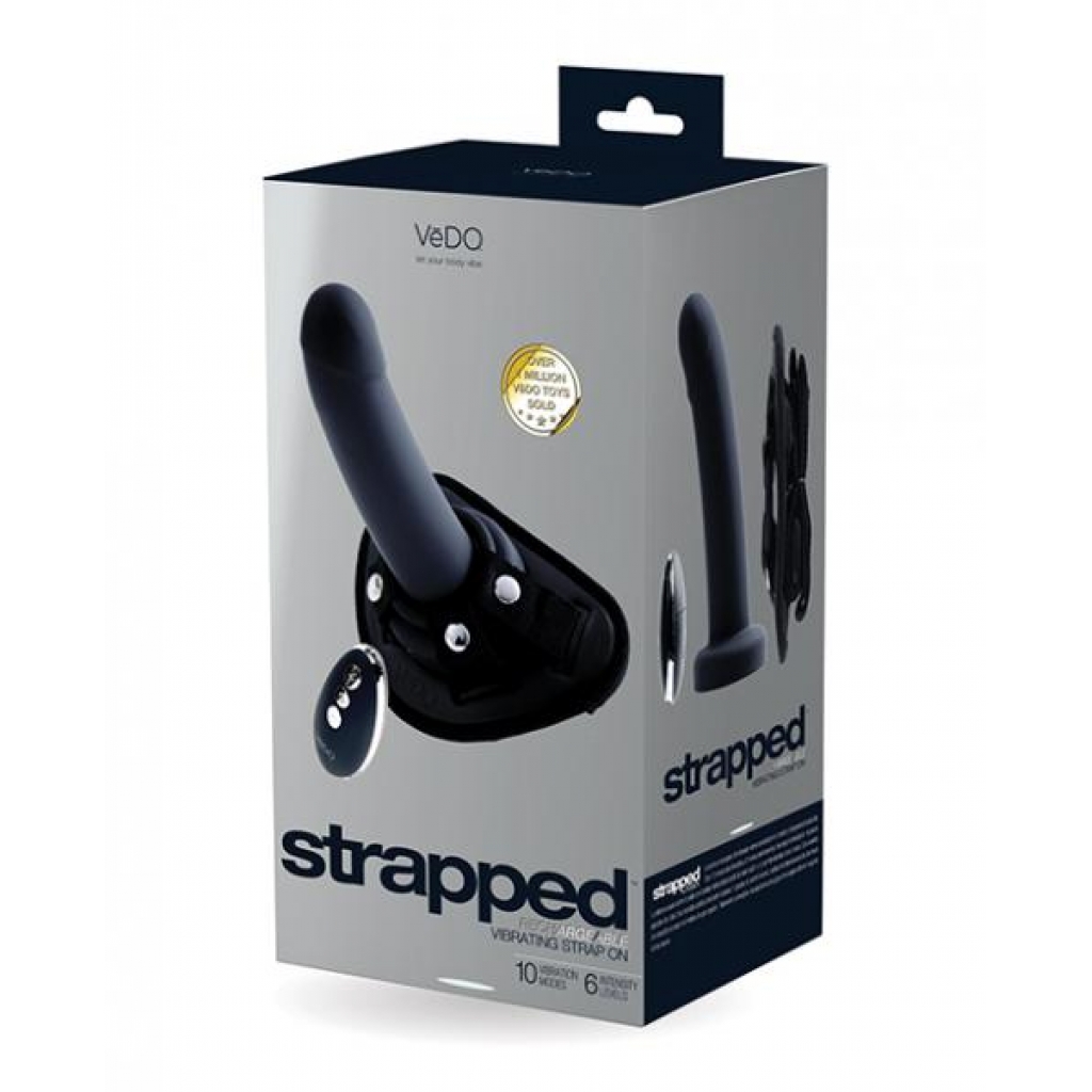 Vedo Strapped Rechargeable Strap On Just Black - Harness & Dong Sets