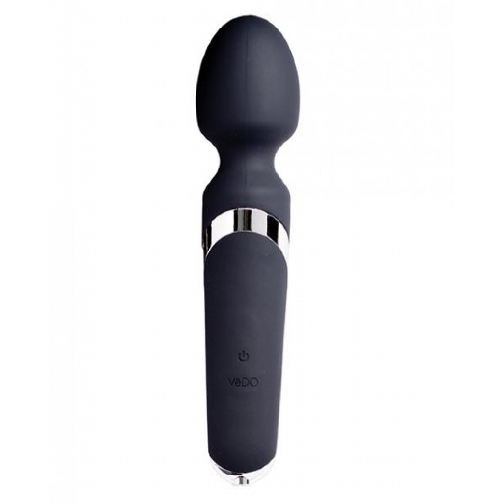 Vedo Wanda Rechargeable Wand Vibe Just Black - Body Massagers