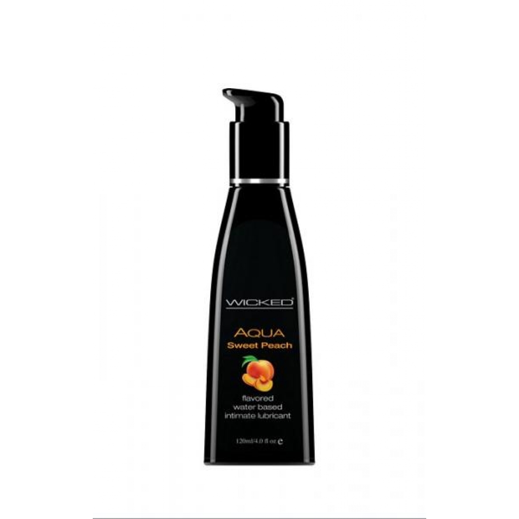 Wicked Aqua Sweet Peach Flavored Lubricant 4oz - Lubricants