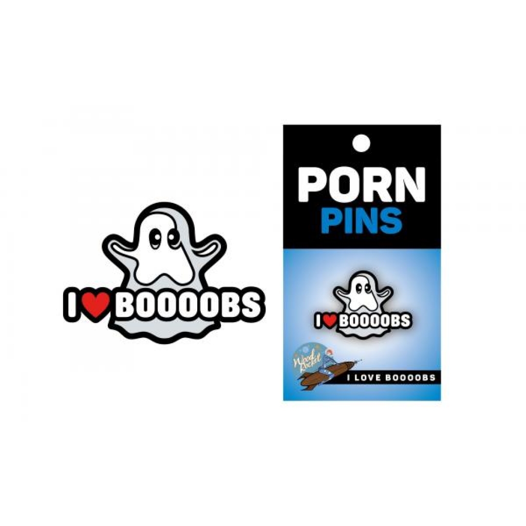 Ghost I Heart Boobs Pin (net) - Gag & Joke Gifts