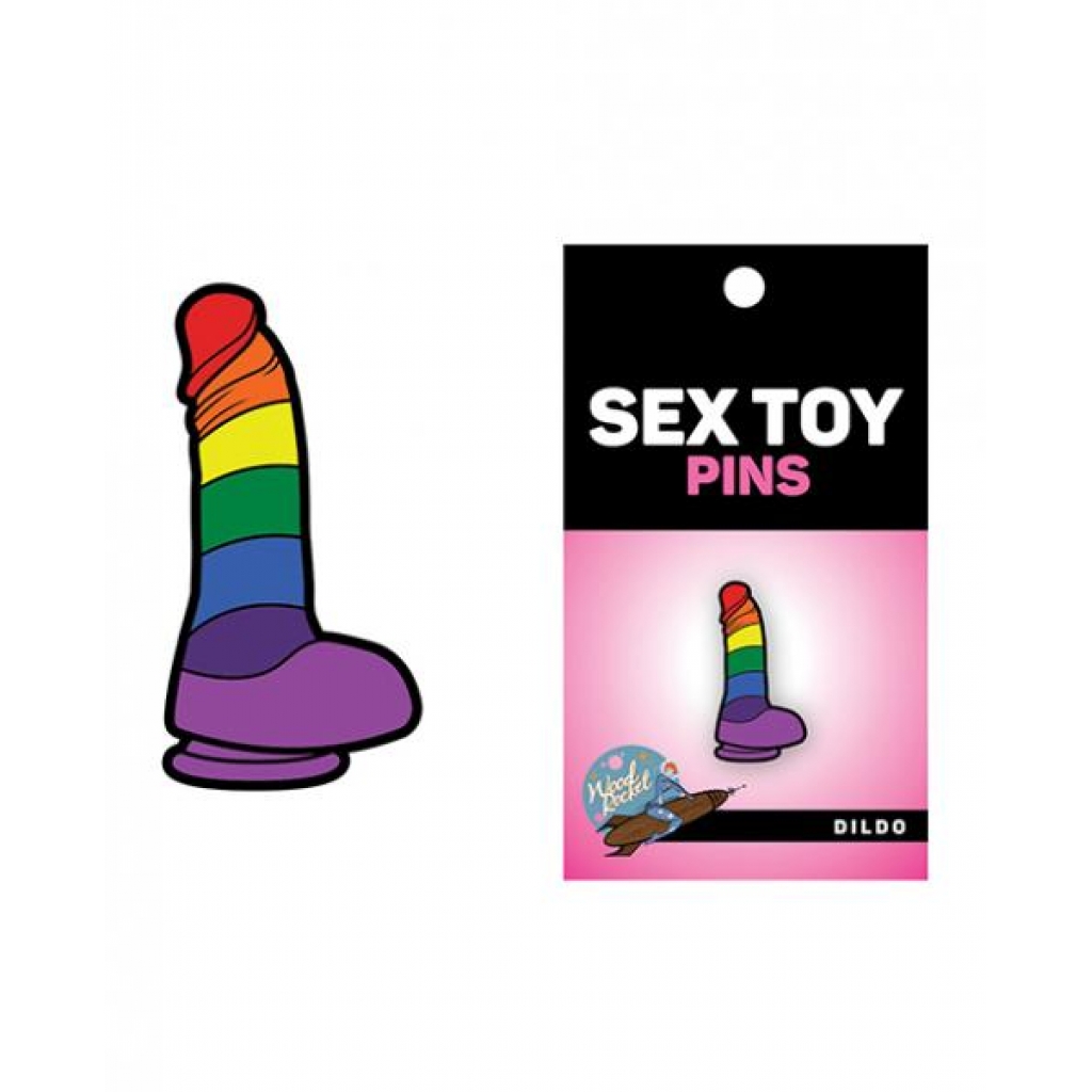 Rainbow Dildo Pin (net) - Jewelry