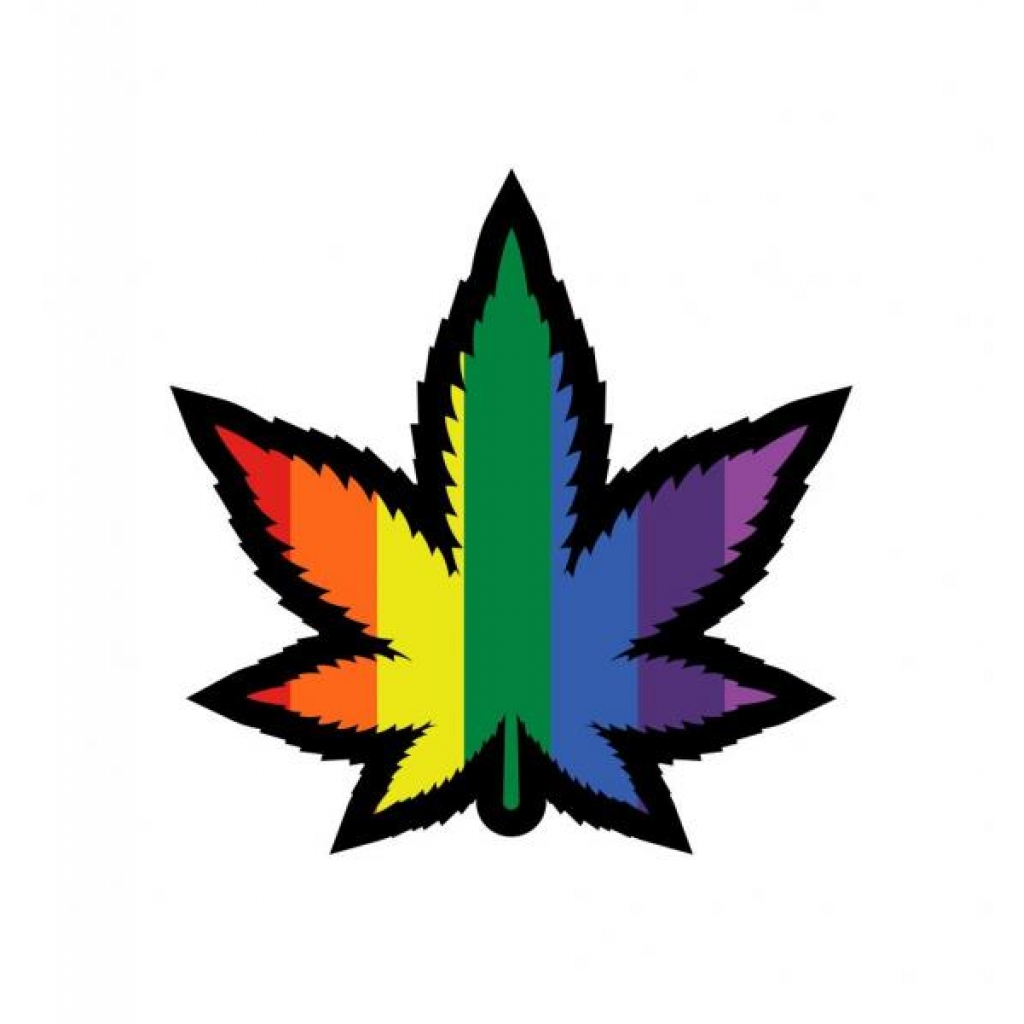 Rainbow Marijuana Leaf Pin (net) - Pasties, Tattoos & Accessories