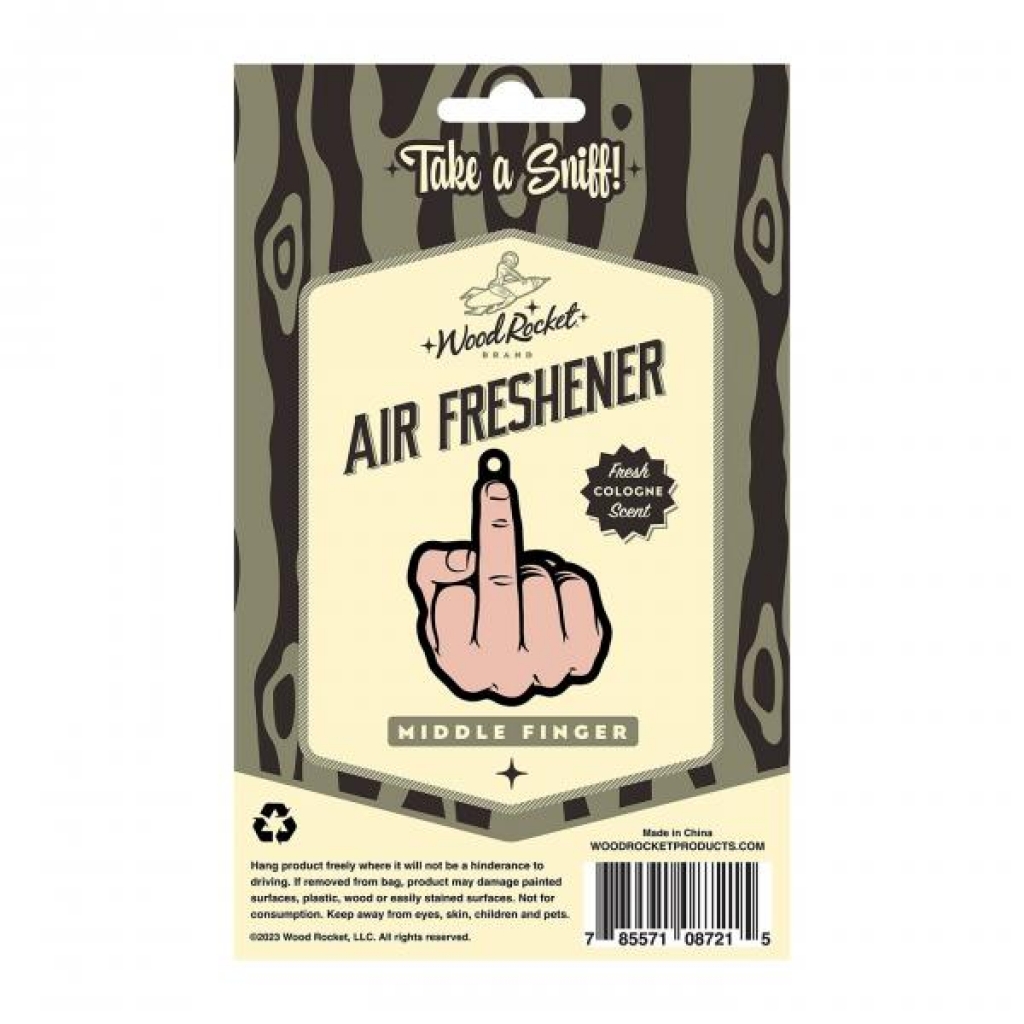 Middle Finger Peach Air Freshener (net) - Gag & Joke Gifts