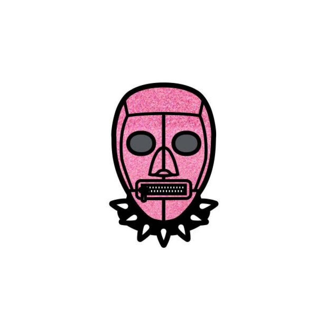 Pink Bondage Mask Pin (net) - Gag & Joke Gifts